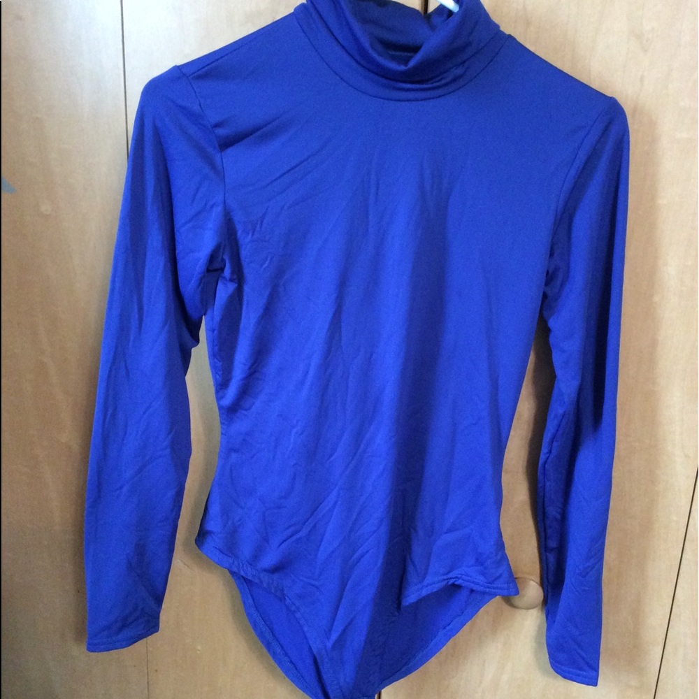 Chic Royal Blue Long Sleeve Bodysuit